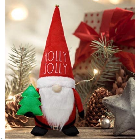 🎄NWT Rae Dunn “Holly Jolly” Christmas Gnome Farmhouse Holiday Santa Tree - Picture 1 of 4
